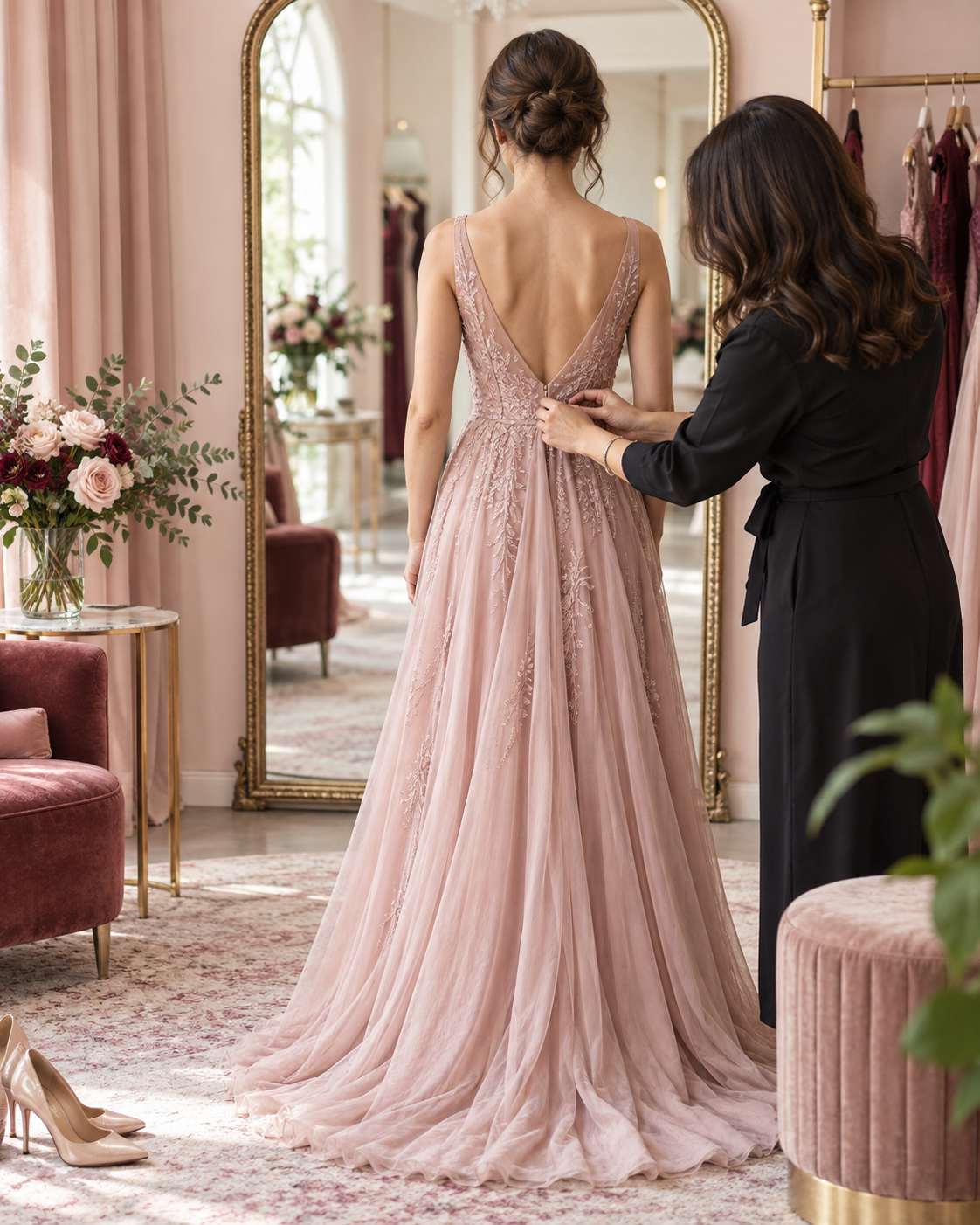 Personal fitting for a formal dress